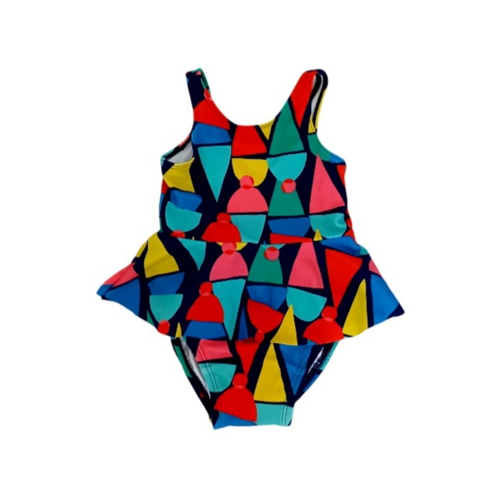 Hanna Andersson Baby Girl Ice-Cream Skirted Swim Suit, size 12-18 months